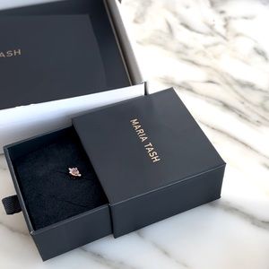 Maria Tash Pink Sapphire and Diamond Tash Tiara Stud Earring MT 14k Rose gold